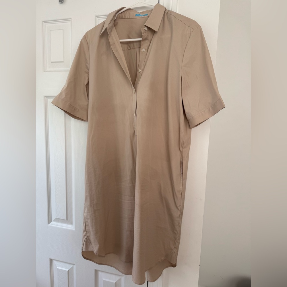 J. McLaughlin Arissa Poplin Popover Shirt Dress